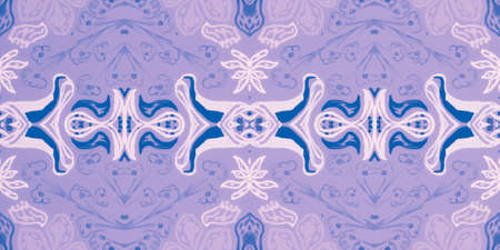 Flowers folk design. Seamless ethnic ornament. Hand drawn bohemian print.の写真素材