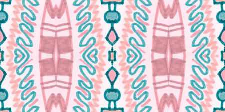 Seamless peruvian pattern. Hand drawn aztec illustration.
