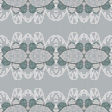 Hand drawn floral ethnic pattern. Seamless abstract batik print.