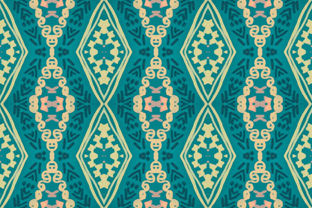 Navajo seamless pattern. Hand drawn ethnic background.