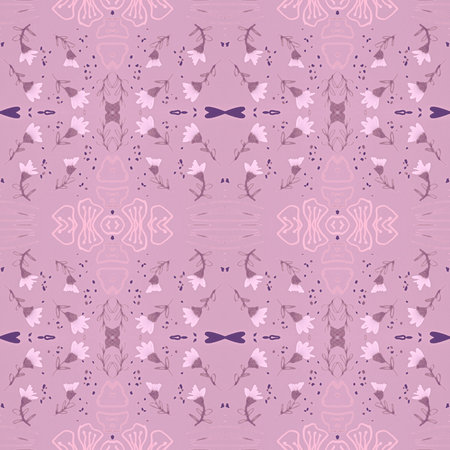 Hand drawn floral ethnic pattern. Seamless abstract batik print.