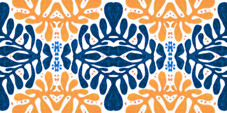 Spanish pattern. Seamless talavera ceramic. Vintage italian background.