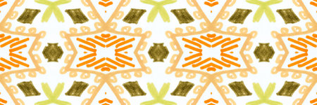 Seamless watercolor mosaic print. Geometric ethnic pattern.
