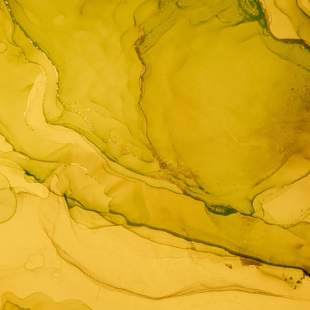 Gold Fluid Art. Abstract Marble Illustration.