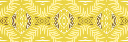 Seamless flower folk pattern. Abstract ethnic print. Watercolor batik background.