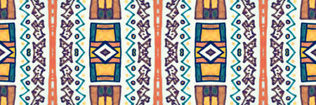 Navajo seamless pattern. Hand drawn ethnic background.の写真素材