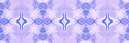 Seamless flower folk pattern. Abstract ethnic print. Watercolor batik background.の写真素材