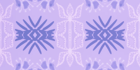 Flowers folk design. Seamless ethnic ornament. Hand drawn bohemian print.の写真素材