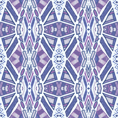 Navajo seamless pattern. Hand drawn ethnic background.