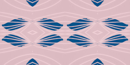 Hand drawn floral ethnic pattern. Seamless abstract batik print.