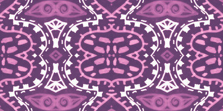 Seamless watercolor mosaic print. Geometric ethnic pattern.
