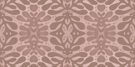 Retro tile pattern. Seamless azulejo design. Watercolor portuguese ornament.