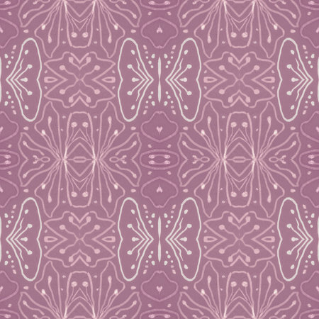 Flowers folk design. Seamless ethnic ornament. Hand drawn bohemian print.