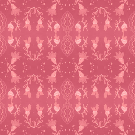 Flowers folk design. Seamless ethnic ornament. Hand drawn bohemian print.