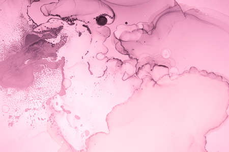 Delicate Pink Marble. Abstract Mix. Fluid Colorの写真素材