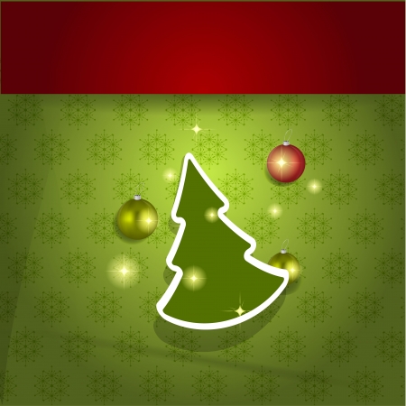 Vector paper Christmas treeのイラスト素材