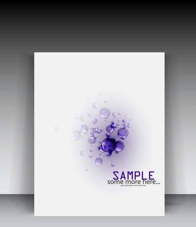 glossy brochure design. 3d moleculesのイラスト素材