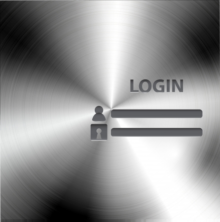 Vector brushed metal login formのイラスト素材