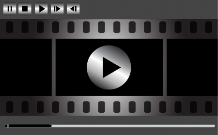 Vector media player interface designのイラスト素材