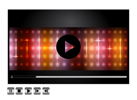 Vector media player interface designのイラスト素材