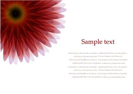 Vector red flower on white backgroundのイラスト素材