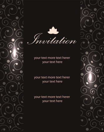 Vector paisley background (invitation card design)のイラスト素材