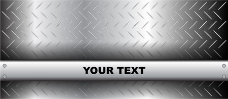 Vector metal texture banner with screwsのイラスト素材