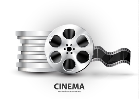 Vector metal textured film reelのイラスト素材