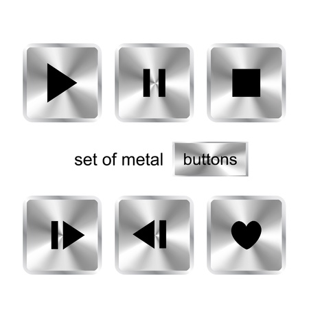 VEctor media player buttonsのイラスト素材