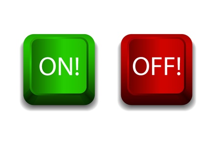 Vector on / off power switchesのイラスト素材