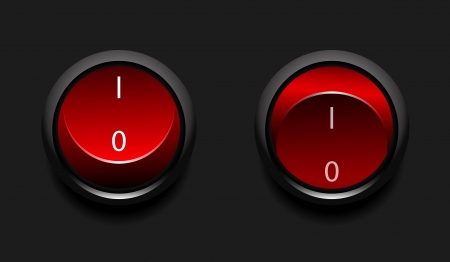 Vector on / off power switchesのイラスト素材