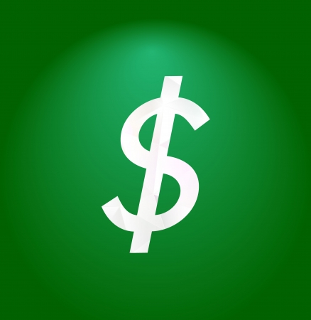 Shiny dollar sign vectorのイラスト素材