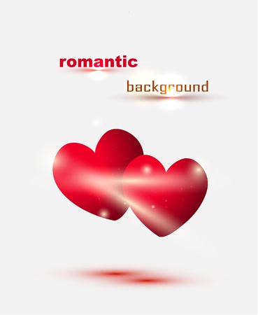 Vector shiny heart-shaped balloons with colorful shadowsのイラスト素材