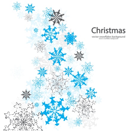 Vector Christmas snowflakes backgroundのイラスト素材