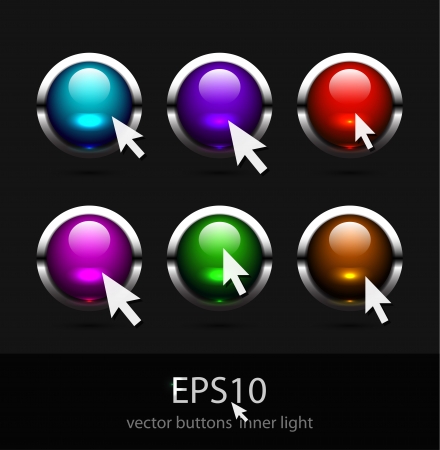 Shiny vector buttonsのイラスト素材
