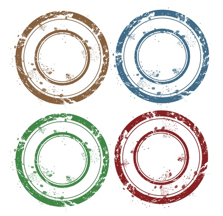 Vector blank grunge stamps with place for your textのイラスト素材