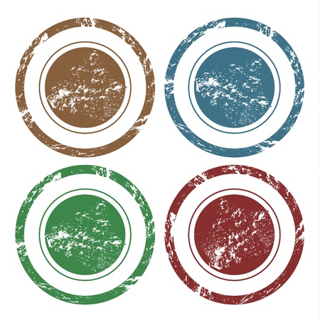 Vector blank grunge stamps with place for your textのイラスト素材
