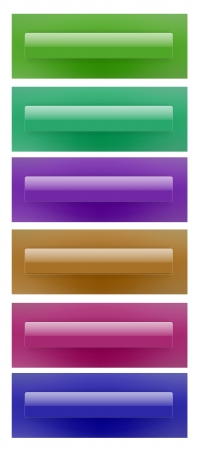 Glossy colorful vector buttons with shadowのイラスト素材