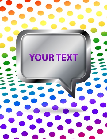Vector speech bubble on colorful backgroundのイラスト素材