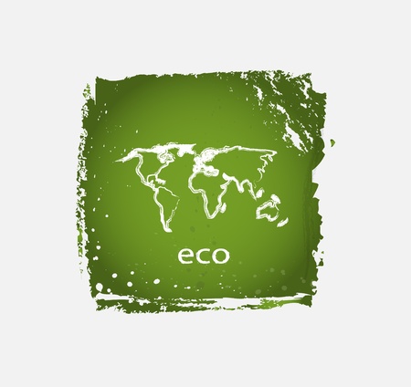 Green grunge eco nature vector iconsのイラスト素材