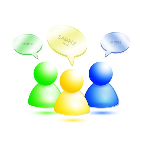 Vector social network iconのイラスト素材