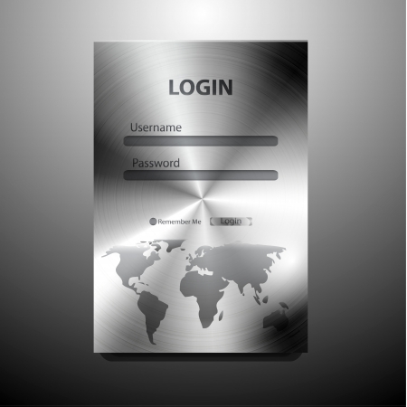 Vector metal login formのイラスト素材