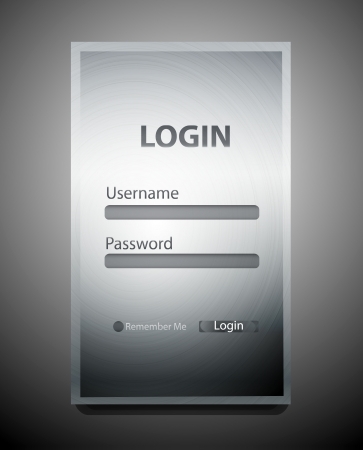 Vector metal login formのイラスト素材