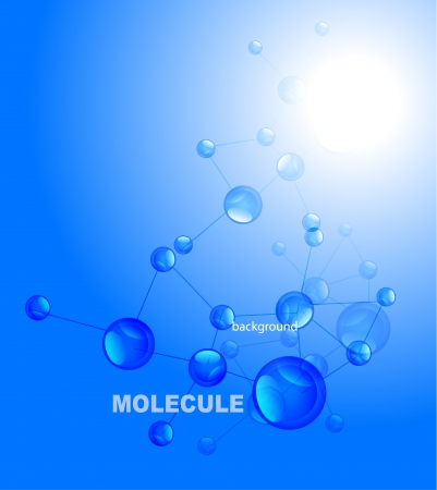 Vector green nature molecules backgrounsのイラスト素材