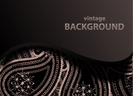 Vector paisley backgorund with wave patternのイラスト素材