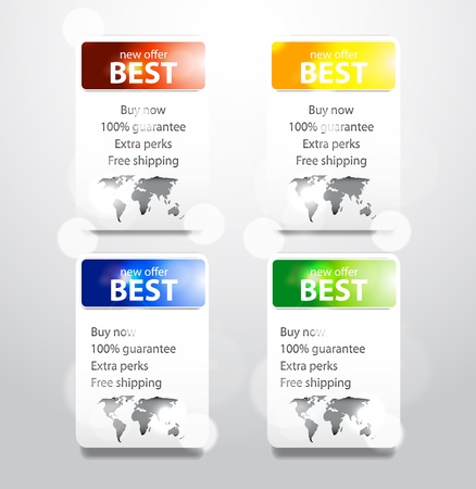 Vector best offer bannersのイラスト素材