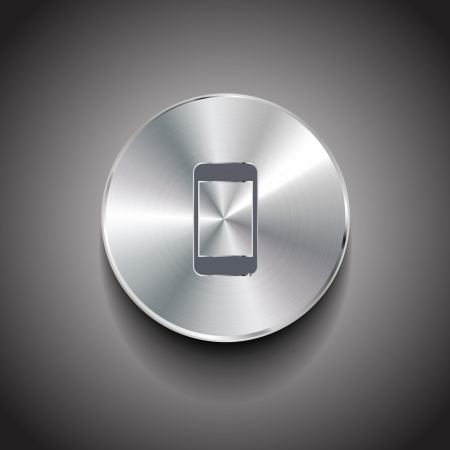 Vector metal smart phone buttonのイラスト素材