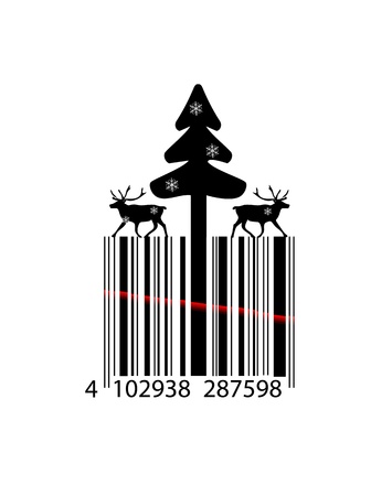Creative Christmas bar codeのイラスト素材