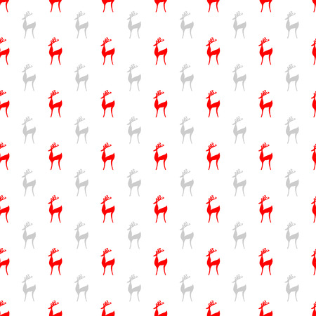 Seamless cartoon deer Christmas celebration backgroundの写真素材