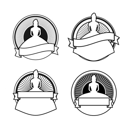 Black and white wedding stampsのイラスト素材